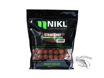 Nikl Hotové Boilies Strawberry (Varianta Nikl Ready boilie Strawberry 20mm, 250g)