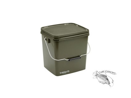 Trakker Kbelík – Olive Square Container 13L (Varianta Trakker Plastový box na návnady a nástrahy - 13Ltr Olive Square Container inl. Tray)
