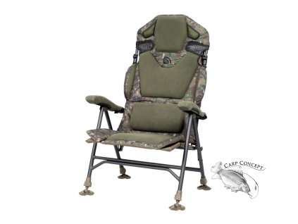 Trakker Křeslo komfortní s područkami - Levelite Camo Longback Recliner (Varianta Trakker Křeslo komfortní s područkami - Levelite Camo Longback Recliner)