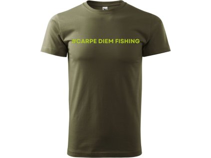 Triko CDF khaki nápis