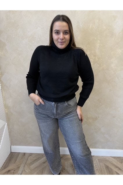 Pulóver/Rolák čierny STELA