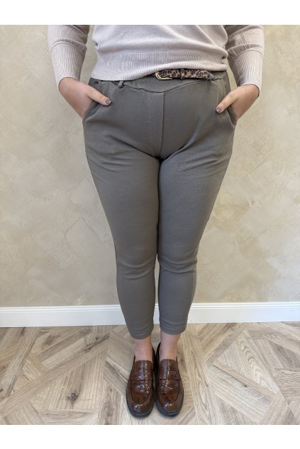 Nohavice cappuccino - tigrí opasok LEA