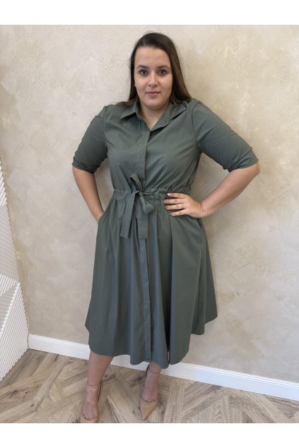 Košeľové šaty zelené NELA