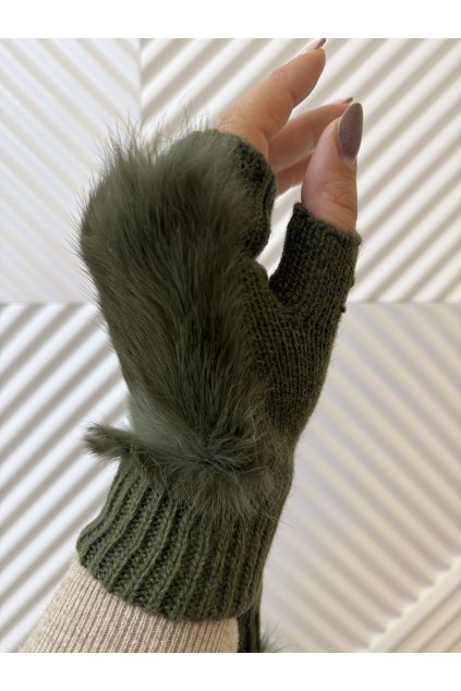 Krátke návleky na ruky s cicou zelená IZA