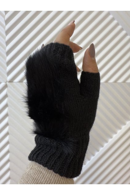 Krátke návleky na ruky s cicou čierne IZA