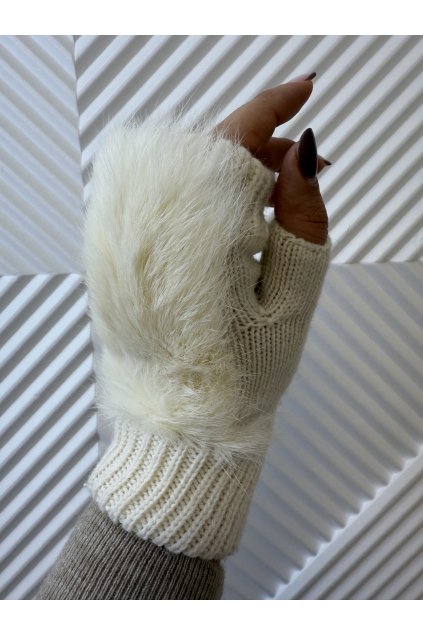 Krátke návleky na ruky s cicou maslové IZA