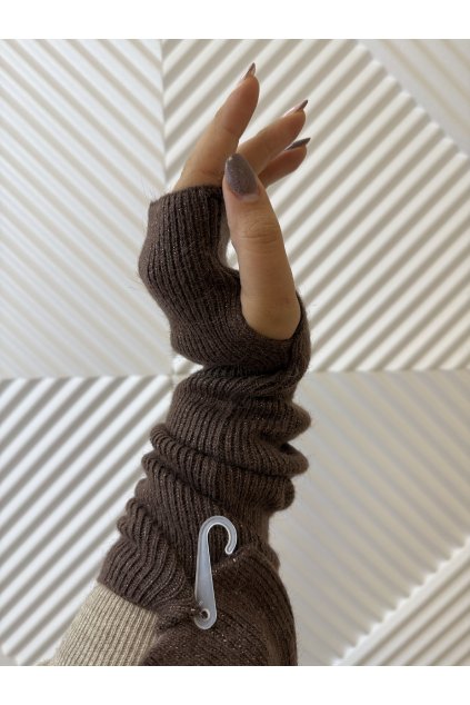 Dlhé návleky na ruky čoko HANA