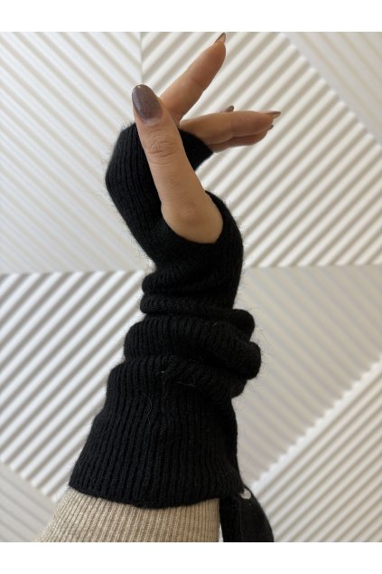 Dlhé návleky na ruky čierne HANA