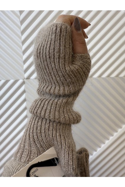 Kratšie návleky na ruky hnedé JOJA