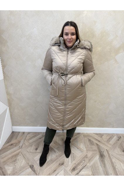 Vetrovka zlato hnedá s opaskom ARIA