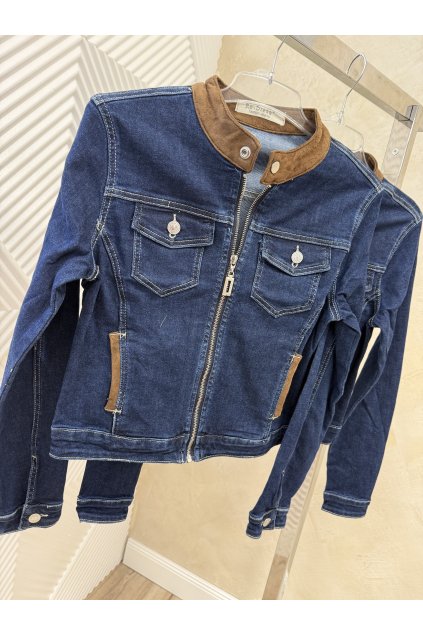 Rifľová bunda + semiš