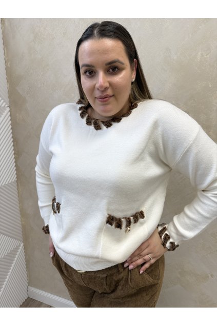 Pulóver maslový ELODIE