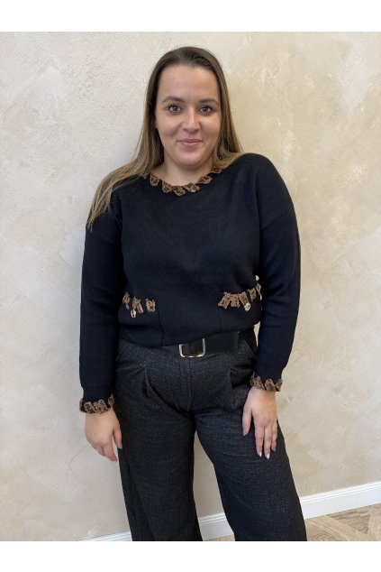 Pulóver čierny ELODIE