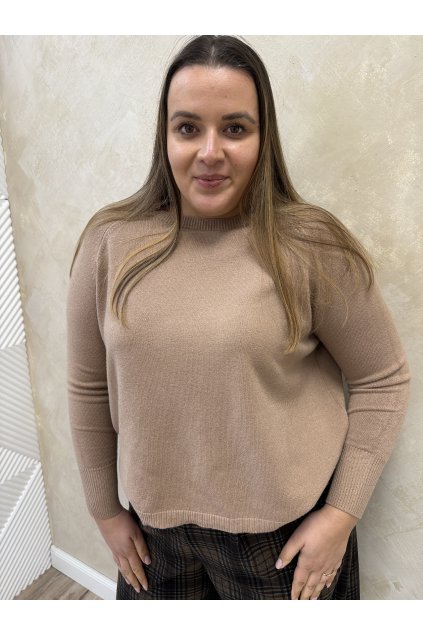 Pulóver hnedý AMÁLIA