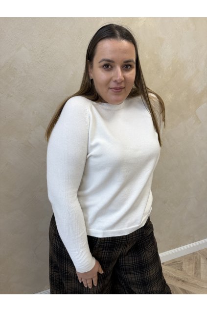 Pulóver biely AMÁLIA