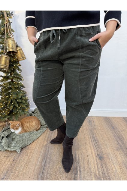 Nohavice zelené LEONA