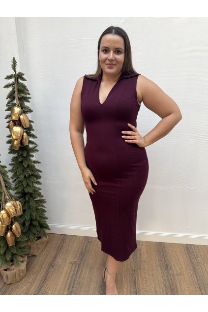 Šaty bordové POPPY