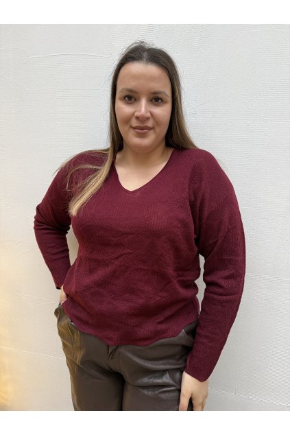 Pulóver bordový LORY