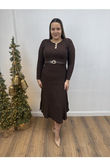 Šaty čokoládové BETANY