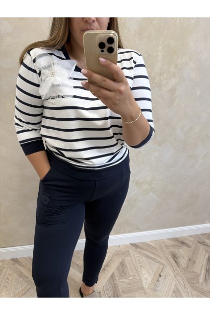 Top - Dark Blue Flower3D