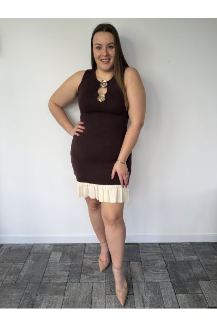 Šaty čokoládové TINAS