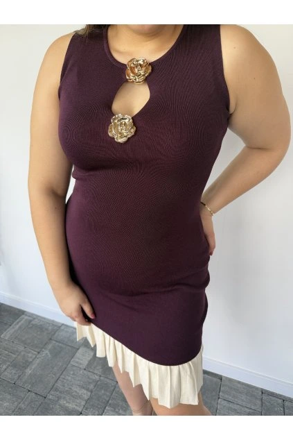 Šaty bordové TINAS