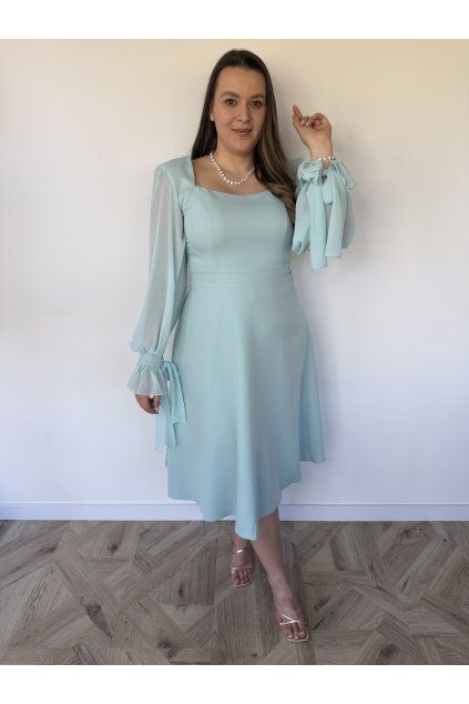 Dámske šaty mentolová AMÉLIA