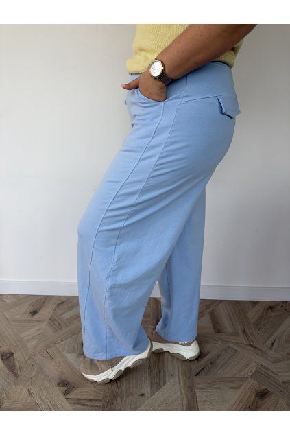 Dámske nohavice oversize modré SERENA