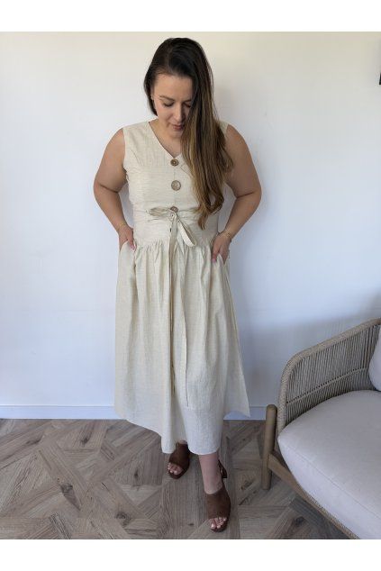 Dámske šaty béžové AMARA