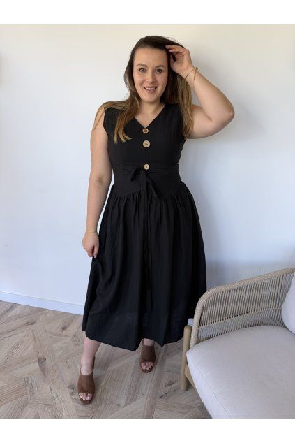 Dámske šaty čierne AMARA