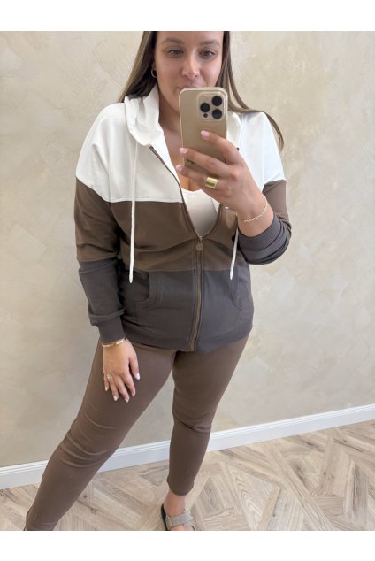 Mikina - Tricolor Choco