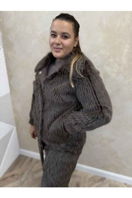 Kožuch čokolákový AURÉLIA
