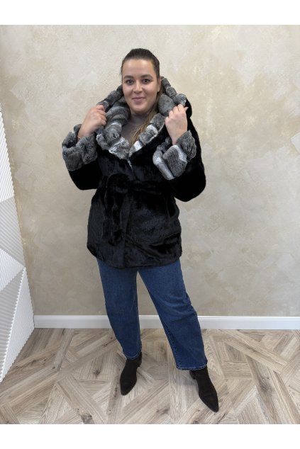 Kožuch čierny BERTA