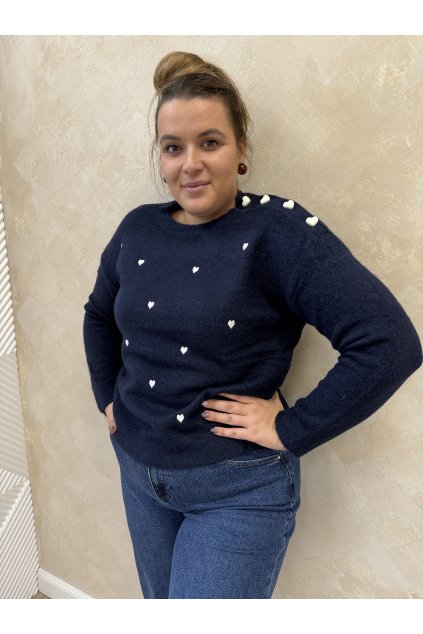 Pulóver tmavomodrý ZARA