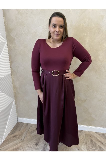 Šaty bordové TEREZA