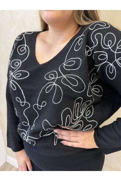 Pulóver čierny KARINA