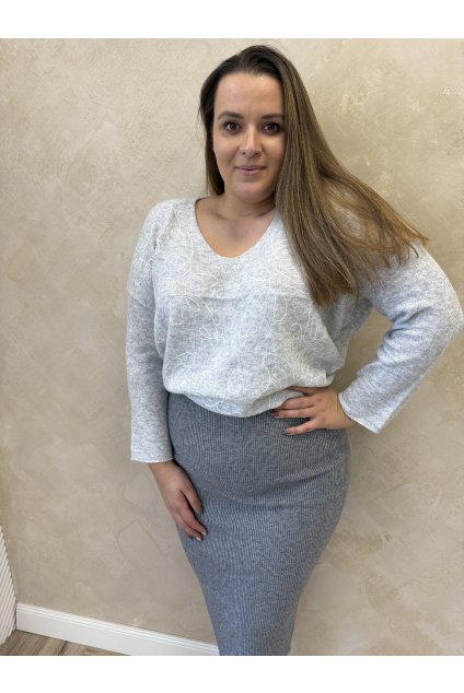 Pulóver sivý KARINA