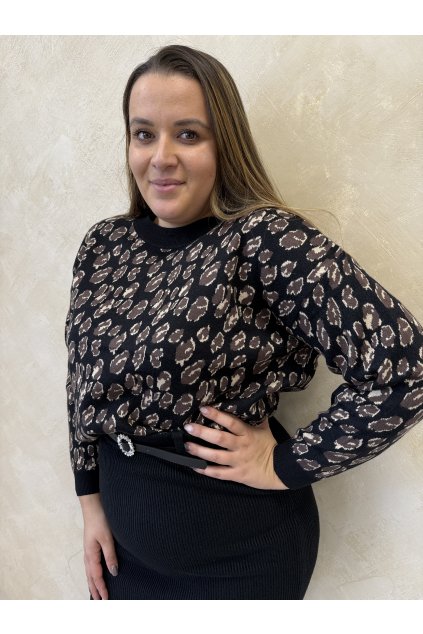 Pulover tiger čierny LAURA