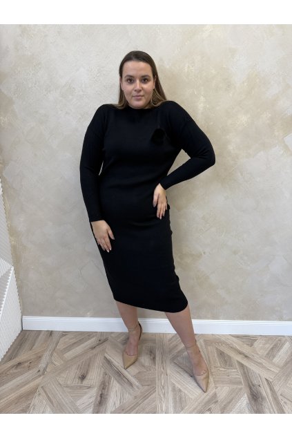 Šaty černé s brmbolcom REBEKA