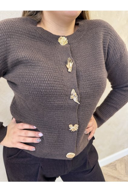 Sveter hnedý DOMINA