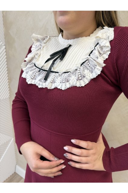 Šaty bordové MARTINA