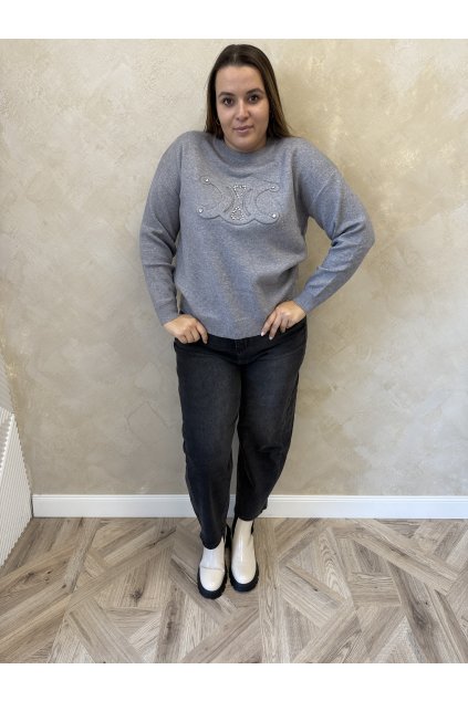 Pulóver sivý KAMILA