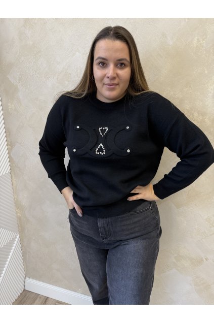 Pulóver čierny KAMILA