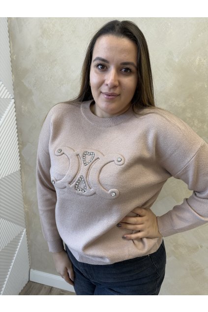 Pulóver hnedý KAMILA