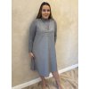 Koženkové šaty sivé MARY