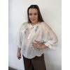 Blúzka biela kvietky SAMIRA