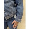 Džínsová oversize bunda s kamienkami - Amanda