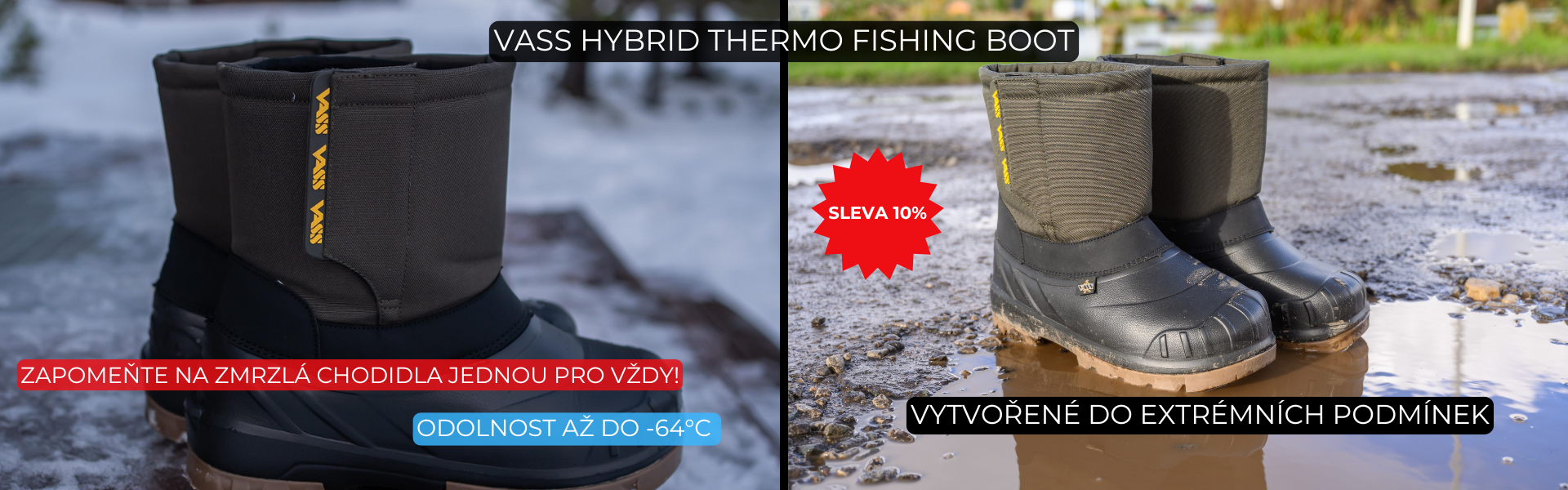 VASS HYBRID THERMO BOOT - ZIMNÍ RYBÁŘSKÉ BOTY