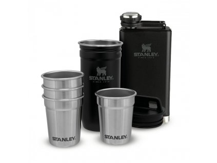 Stanley Set Placatka 250ml + 4ks panáky Černá