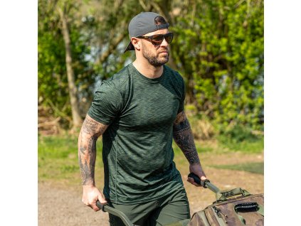 RidgeMonkey Tričko APEarel Cool Tech Camo Edition